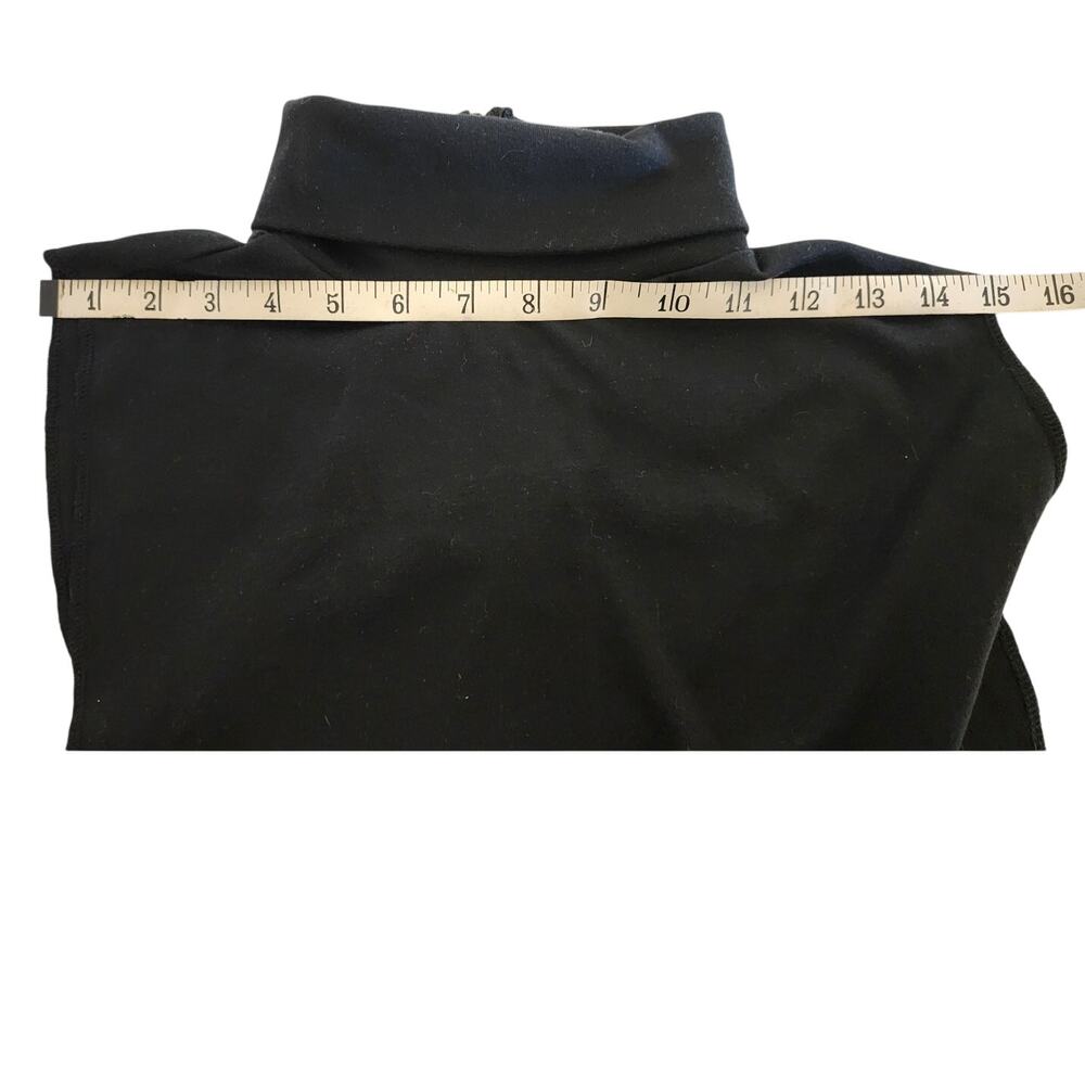 Vintage 90's Preston & York Black Turtleneck Dickey Top with Back Zipper - Picture 4 of 7